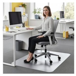 Independent Office Solutions - Sustainable Recycled Products Floortex Polycarbonate Chairmat Rectangle 900 X1200MM Mat For Carpet Up To 12mm