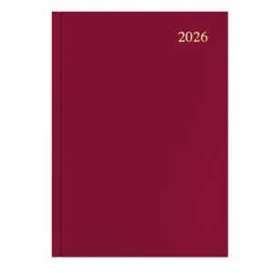 Diary 2026 Collins Essa43.78 A4 Essential Week To View Maroon