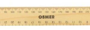 Osmer Wooden Ruler 30CM
