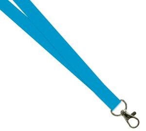 Lanyard Fluoro Blue With Swivel Clip PKT 50