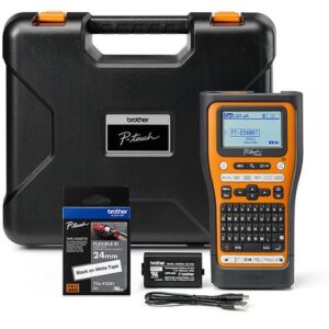 Brother PTE560BVP P Touch Industrial labeller Machine- With Case TZe-Tape 24mm USB A-C Cable