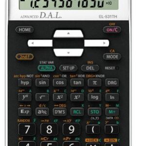 Sharp EL- 531TH School Scientific Calculator Black with White Trim 80X156X16MM