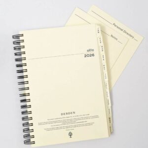 Debden Elite 1100.CRF-26 Quarto Day To Page Refill 2026 Tabbed