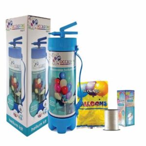 Balloontime Alpen Helium Tank 2.2 Litre Disposable +30 Balloons, 40M white Ribbon 50ml Float Time Extender