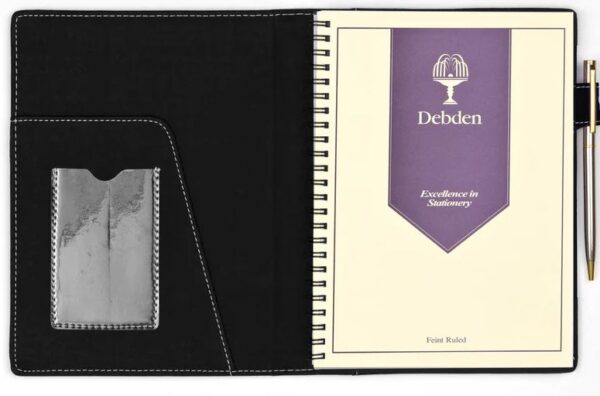 Debden Fashion Compendium A5 Black In Soft Pu With Wiro Notebook And Pen