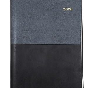 Collins Vanessa Diary Black A5 Week To An Opening 1 Hour 2026 Spiral Bound 385.V99-26