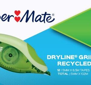 Correction Tape Papermate Dryline Recycled 5MM X 8.5M Box 12