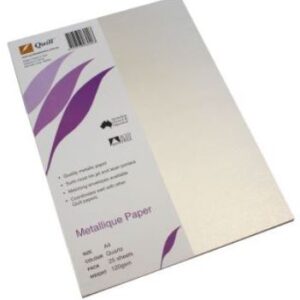 Quill Metallique Paper 120Gsm A4 Quartz Pack/25