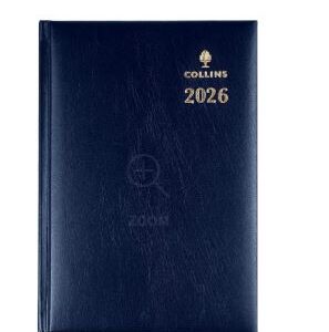 Collins Sterling A5 1 Day To Page Diary 2026 1 Hour Appt 7:00Am-8:00Pm Blue Cover  184.P59-26