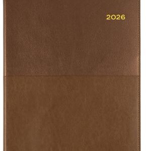 Diary 2026 Collins Quarto Vanessa Vertical Short Week To View Pu Tan 325.V90-26