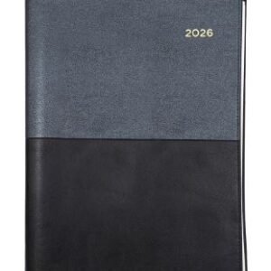 Vanessa A4 Black Week To Opening Diary 2026 Spiral Bound 345.V99-26