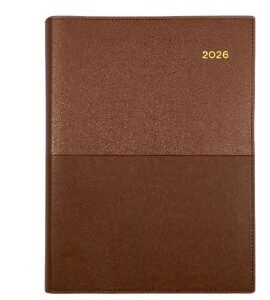Diary 2026 Collins A4 Vanessa 145.V90 Day Pu Tan