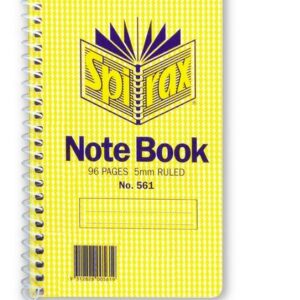 Spirax Notebook Side Opening 561 Spiral 48 Leaf 5MM Ruled 147X87MM