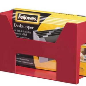 Fellowes Desktopper File Burgundy Comes Complete With Five Files Tabs & Inserts