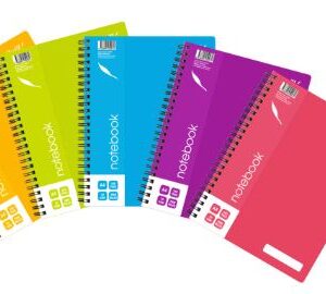 Quill Shades Notebook 70gsm PP A4 240 Pages Assorted Pack 5