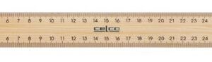 Celco Wooden Ruler 30CM Metal Edge