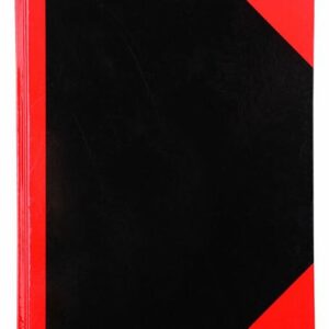 Cumberland A4 Red and Black Notebook Gloss 150 Leaf 300 Page