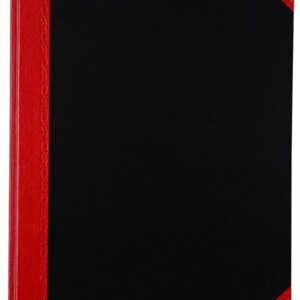 Cumberland A4 Red and Black Notebook 100 Leaf 200 Page Embossed Stitching