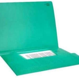 Document Wallet Beautone Superline Green Plastic Gusseted Sides With Elastic Lock