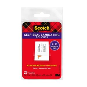 Business Card Pocket Scotch Ls851 Self Laminating Pack 25