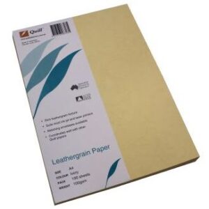 Quill Leathergrain Board 100Gsm Paper A4 Ivory PKT 100  x 1 Only Last Pack
