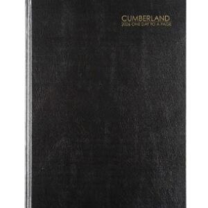 Cumberland Casebound Diary 41ECBK26  A4 1 Day To Page 1/4 Hr Appointment 2026