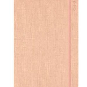 Diary 2026 Debden A5 Designer Wtv D38.P51 Textured Fabric Peach D38.P51-26