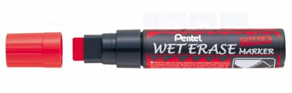 Pentel Xsmw56 Weterase Jumbo Chalk Marker Red 10mm Chisel Point Last 10 In Stock
