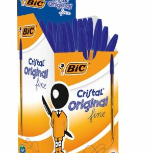 Pen BIC BP Cristal Original 0.8MM Fine Blue Bx50 Tax Special Until 30/06/25
