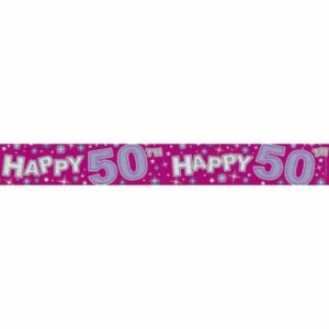 Banner Alpen Happy 50Th Pink