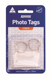 Photo Tags Kevron 55X35MM Id56 Oblong Clear Pk2