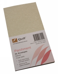 Envelope Quill Dl Parchment Natural Pk10