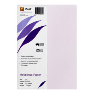 Quill Metallique Paper 120Gsm A4 Peridot Pack/25