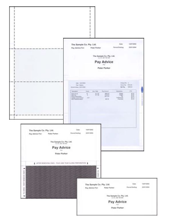 Sf/V98Pay Self Seal Z Fold Payslip Advice Slip Envelope Folds To Dl