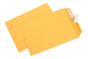 Cumberland Pocket Envelopes Strip Seal Heavy Gold Pocket 380X255MM Box 250