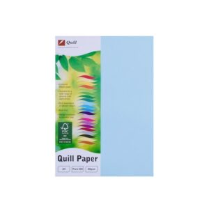 Quill Office Paper A4 80Gsm Powder Blue Ream 500 New Code:100850123