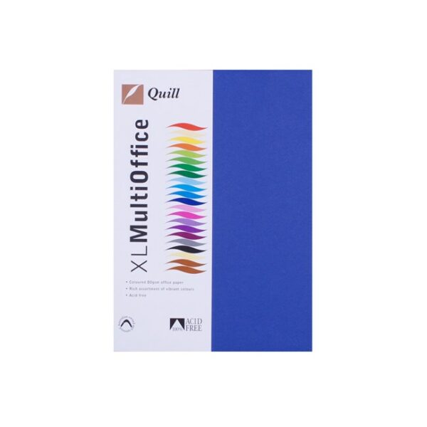 QUILL OFFICE PAPER A4 80GSM ROYAL BLUE REAM 500 Independent Office Solutions