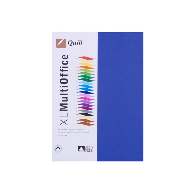 QUILL OFFICE PAPER A4 80GSM ROYAL BLUE REAM 500 Independent Office