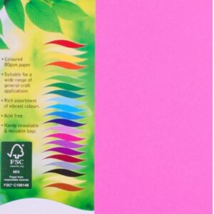 Quill Office Paper A4 80 Gsm Fluoro Pink Ream 500