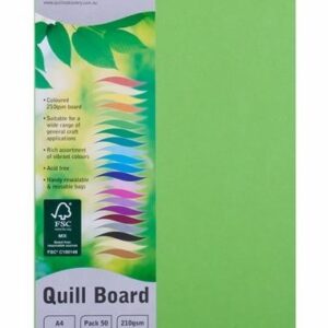Quill Multi Board 210 Gsm Lime Pack 50 A4