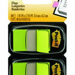 Post It Flags Twin Packs 680-Bg2 Bright Green Pack/100