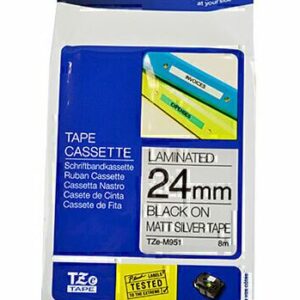 Brother Tze-M951 Black On Matt Silver Labelling Tape 24MM X 8M