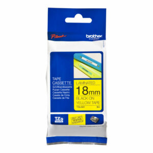 Brother 18MM Black Text On Yellow Tape - 8 Metres