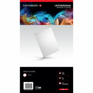 Gbc Safeguard Leathergrain Covers 300Gsm White Pk100
