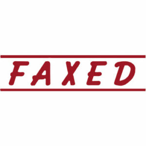 Shiny Pre Inked Stamp Faxed Red - Solid Text Each