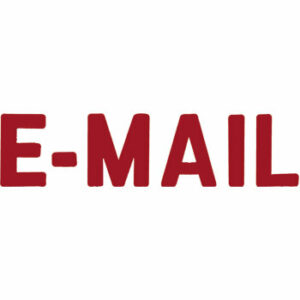 Shiny Pre Inked Stamp Email Red- Solid Text Each