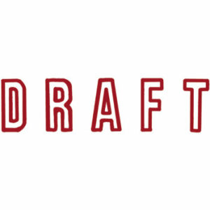 Shiny Pre Inked Stamp Draft Red. Each