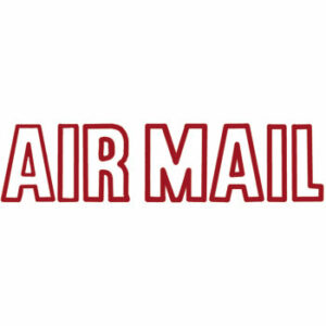 Shiny Pre Inked Stamp Airmail Red