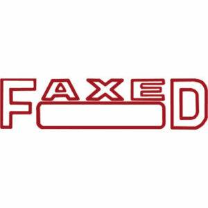 Shiny Pre Inked Stamp Faxed Red - Includes Space For Date. Each