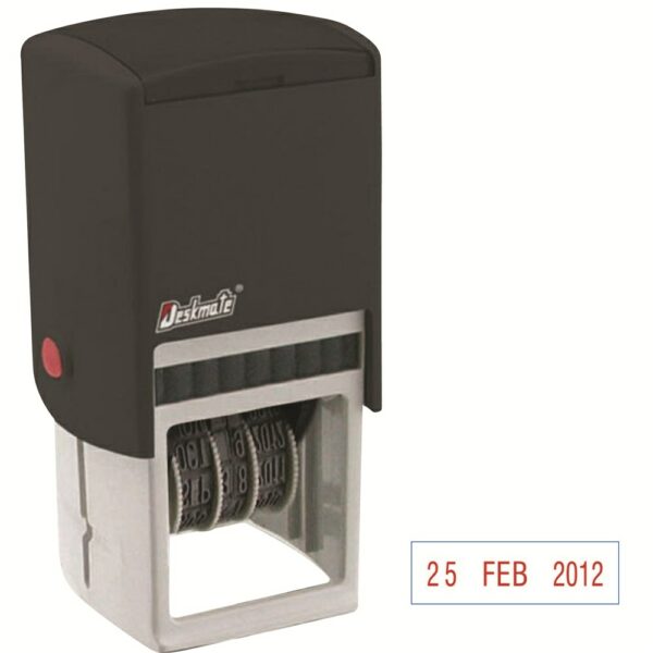 Deskmate Self-Inking Dater Stamp Red